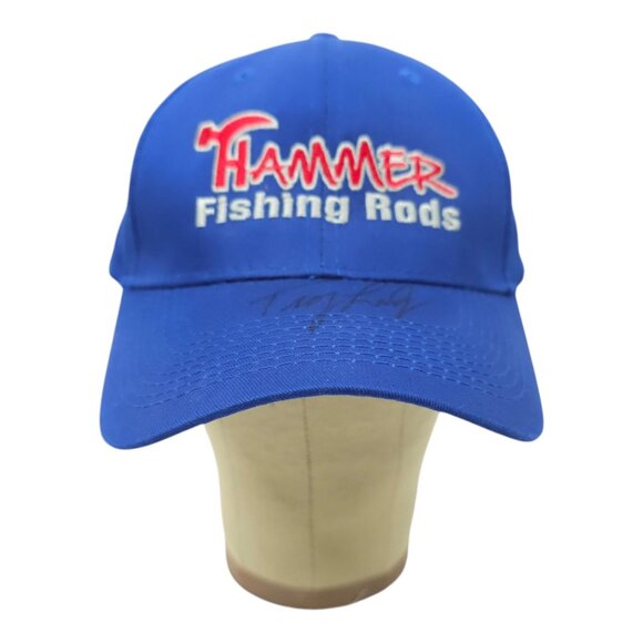 Hammer Fishing Rods Troy Landry Signed? Strapback Cap Swamp People Trucker Hat - Picture 10 of 14